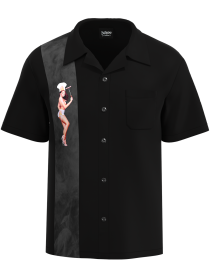 "SMOKIN" Pin Up Bowling Shirt 