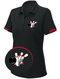 Ladies THUNDER PIN BLITZ Championship-grade Bowling Polo