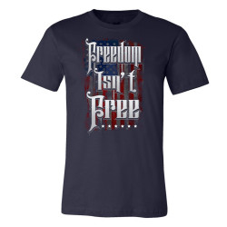 USA Patriotic Bowling T-Shirt - Navy, Crew Neck, 100% Cotton