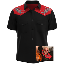 Men's Skull & Rose Rockabilly Western Shirt