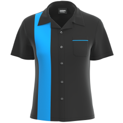 womens bowling shirts black turquoise