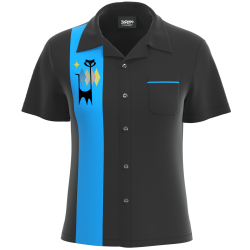 womens bowling shirts black turquoise