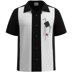 Mad Men ~ The Madison Avenue - Embroidered Cuban Collar Bowling Shirt