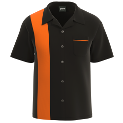 Bowling Shirt Black Orange