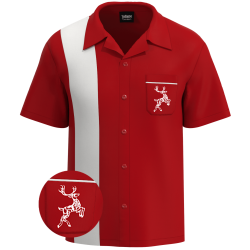 Christmas Reindeer - Festive Bowling Shirt for Holiday Cheer