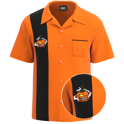 Bowling Shirt Black Orange
