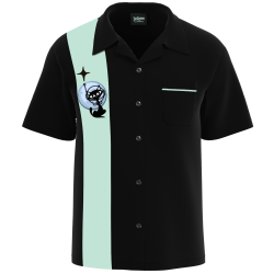 LUNA Atomic Space Cat - Unique Style Men's Bowling Shirt