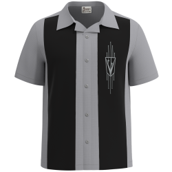 SILVER CADDY ~  Classic Car-Inspired Bowling Shirt ~ CLOSEOUT