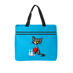 "Alley Cat" Funny Retro Bowling Tote