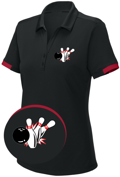 Ladies THUNDER PIN BLITZ Championship-grade Bowling Polo