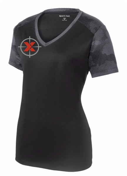 Ladies MAXPOWER GAMEON : CamoHex Performance Bowling T-shirt - CLOSEOUT