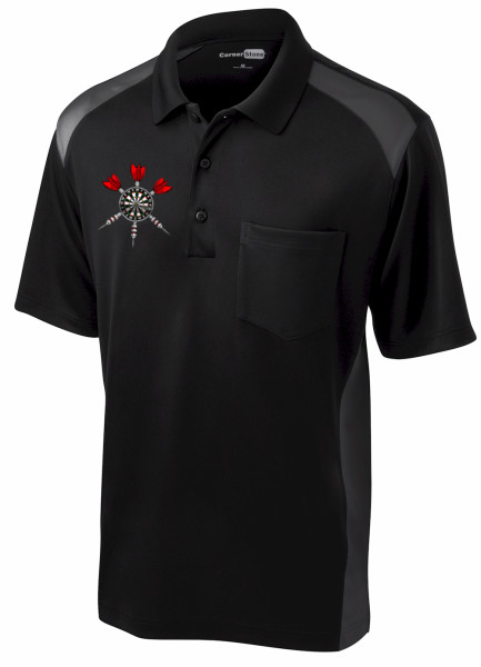 BULLSEYE - Performance Darts Shirt with Pocket for Players