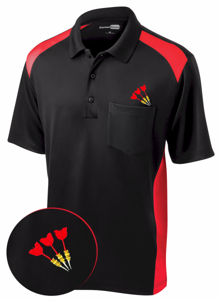 Triple Dart Men's Polo Shirt - Embroidered, Snag-Proof Design