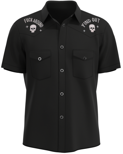 FAFO Black Western Shirt
