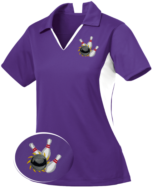 Women's RAZOR - Sport-Wick Polo Bowling Shirt - Lightweight & Breathable