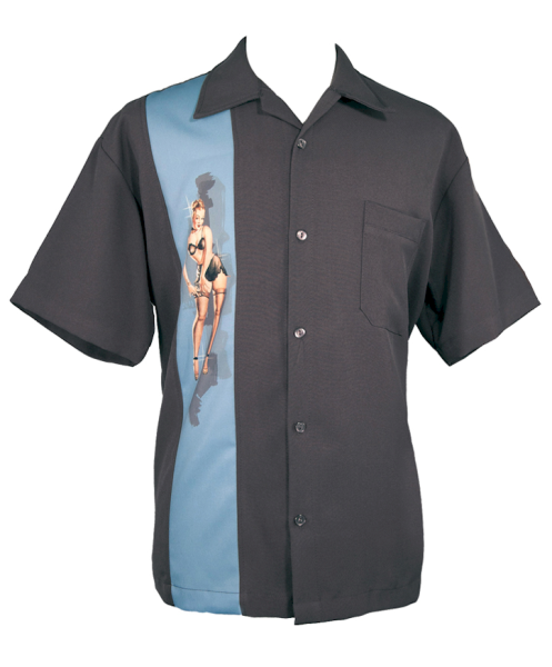 Nightime Fantasy - Closeout Men Retro Pin-Up Girl Shirt