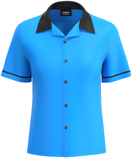DREAMS - Customizable "Laverne" Inspired Women's Retro Bowling Shirt with Back Pleats