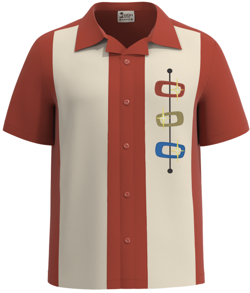 The Sahara Star ~ Embroidered Mid-Century Inspired Bowling Shirt