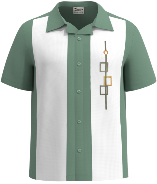 GIN ~ Designer Men's Casual Green Camp Style