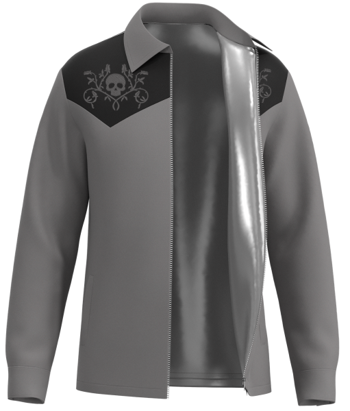 Skull & Rose Jacket - Edgy Rockabilly Outerwear for Bowlers