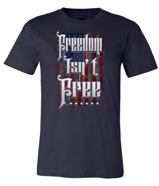"Freedom Isn't Free USA Flag Bowling Shirt - Patriotic Apparel "