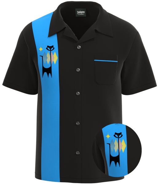 Atomic Cat - Trendy Men's Bowling Shirt