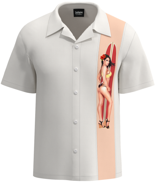 Beach Pin up Girl  Men's Shirt - IRREGULAR