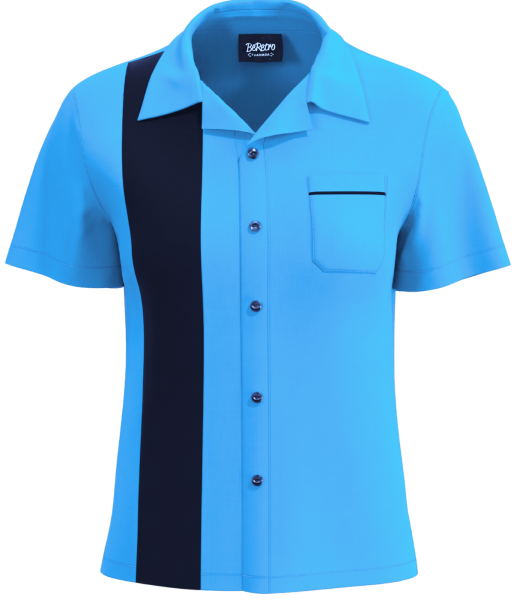 Retro Classic Style: Women’s "Shock" Turquoise Bowling Shirt