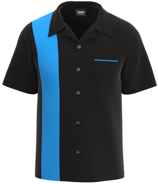 RETRO Shock - Classic Men 50's Style Bowling Shirt for Nostalgic Look