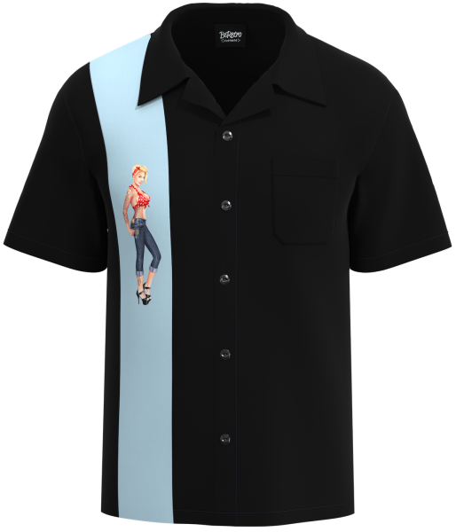 Grease Monkey Pin Up Bowling Shirt - Hot Rod Inspired Fashion Closeout