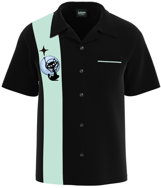 LUNA Atomic Space Cat - Unique Style Men's Bowling Shirt