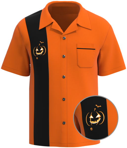 JACK-O Halloween Bowling Shirt - Spooky Style & Comfort