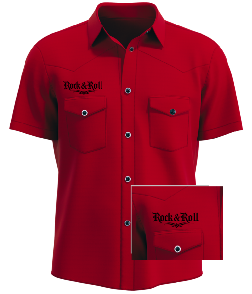 "Rock & Roll" Work Shirt with Yokes 