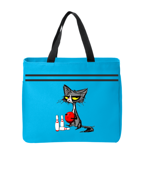 "Alley Cat" Funny Retro Bowling Tote