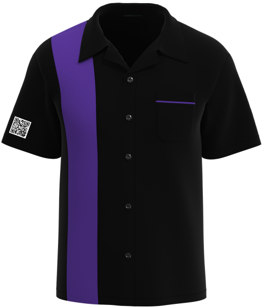 QRock 'n' Bowl RETRO Shock  - Custom QR Code Bowling Shirt