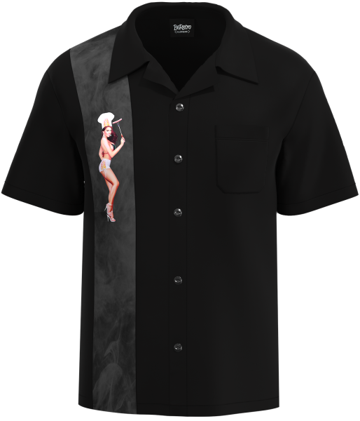 Smokin' Pin Up Bowling Shirt-Classic Fit with Unique Graphics
