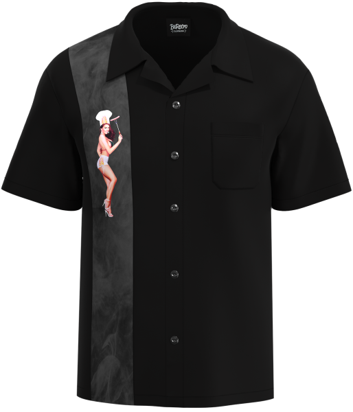 "SMOKIN" Pin Up Bowling Shirt 