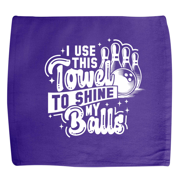'I Use This Towel to Shine My Balls" Funny Bowling Towel