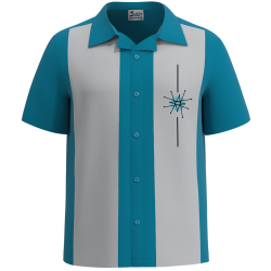 ATOMIC BURST ~ Embroidered Hawiian Bowling Shirt