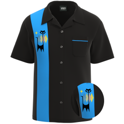 Atomic Cat - Trendy Men's Bowling Shirt