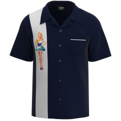 "CHEERS" ~ Barmaid Pin Up Bowling Shirt 