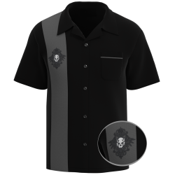 The "Blade" Rockabilly Skull Bowling Shirt