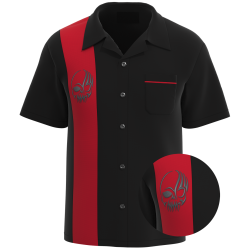 Iron Skull Hot Rod Shirt - trendy-bowling-wear-men