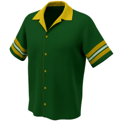 "Cheese Fan" Sublimated Retro Football Bowling Button Down Jerseys  ~ Includes all Personalization & Logos