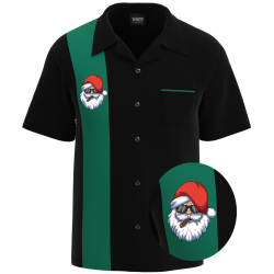 COOL SANTA! ~ Fun Christmas Bowling Shirt for Holiday Cheer