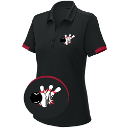 Ladies THUNDER PIN BLITZ Championship-grade Bowling Polo