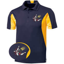 STRIKEOUT: Embroidered Bowling Polo Shirt for Sporty Comfort