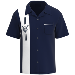 Racing V8 - Hot Rod Inspired Bowling Shirt for Car Enthusiasts
