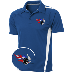 "Patriot Pin Striker" ~ Premium USA Bowling Embroidered Polo Shirt