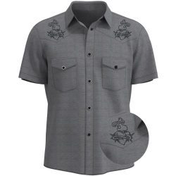 "Sacred Heart Rocker"  ~ Rockabilly Work Shirt